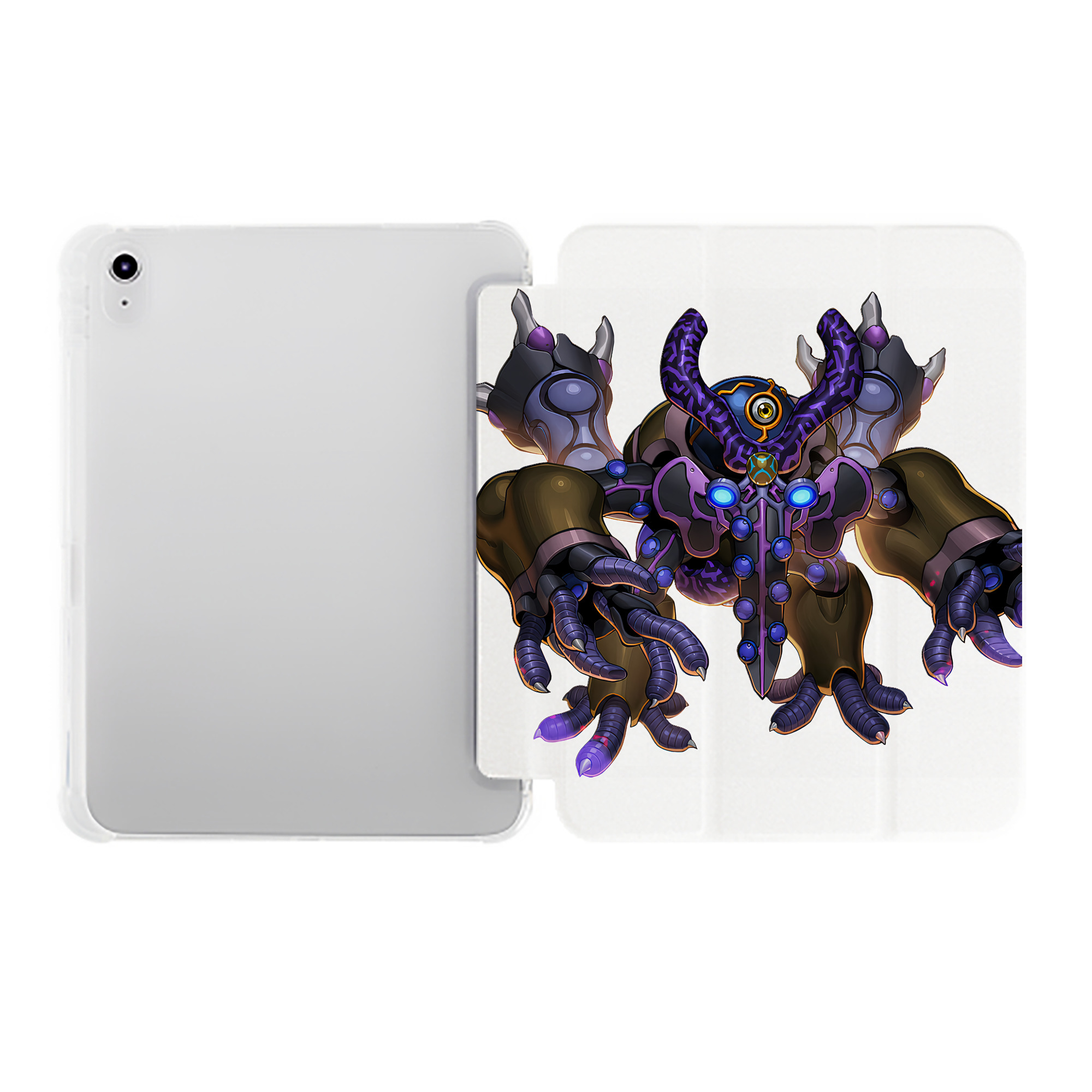 （画像用） 遊☆戯☆王 Yu-Gi-Oh! IPad ケース ペン収納付き 三つ折りスタンド PUレザー×シリコン 対応機種9.5/10.5/10.9インチ
